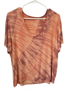 American Eagle Soft & Sexy Tie Dye Top Women’s Medium V-neck Tee Hippie Boho